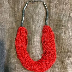 Orange fashion necklace